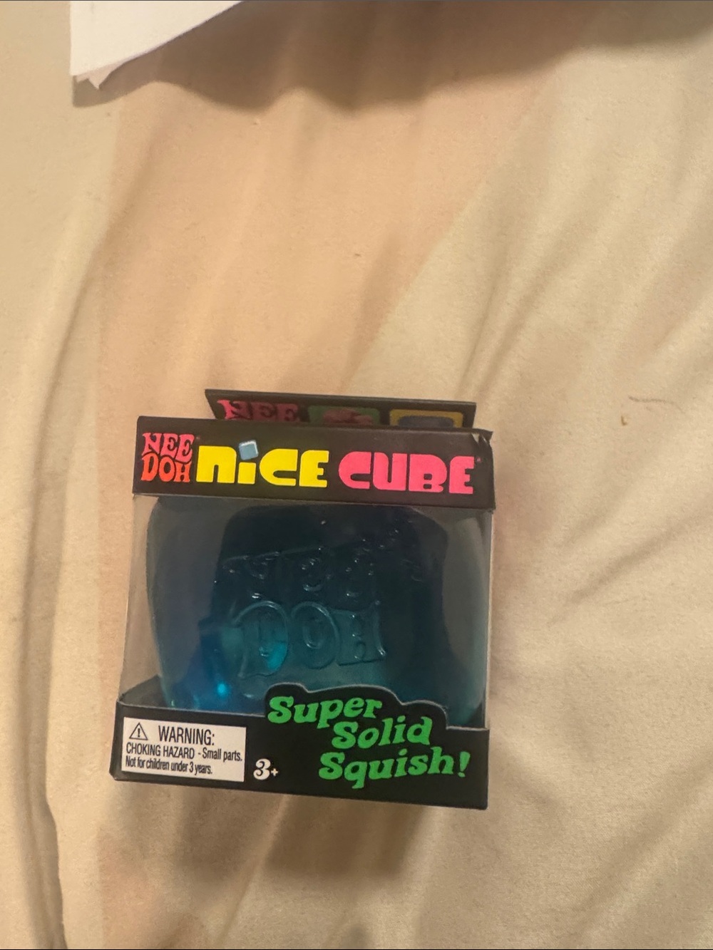 Nee Doh Nice Cube - Blue Super Solid Squish Toy